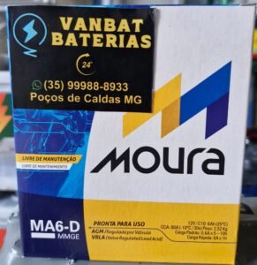 Bateria Moto Moura 6ah