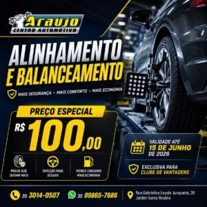 Alinhamento e Balanceamento com preço especial PRORROGADO